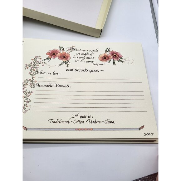 VTG 90s Our Wedding Anniversary Memory Book Floral Cottagecore Document *READ - Picture 9 of 15